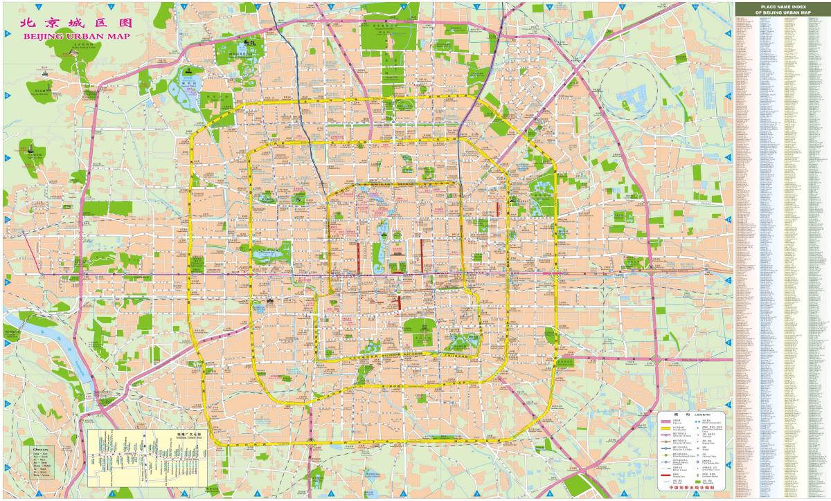 Mapa de las calles de Pekín